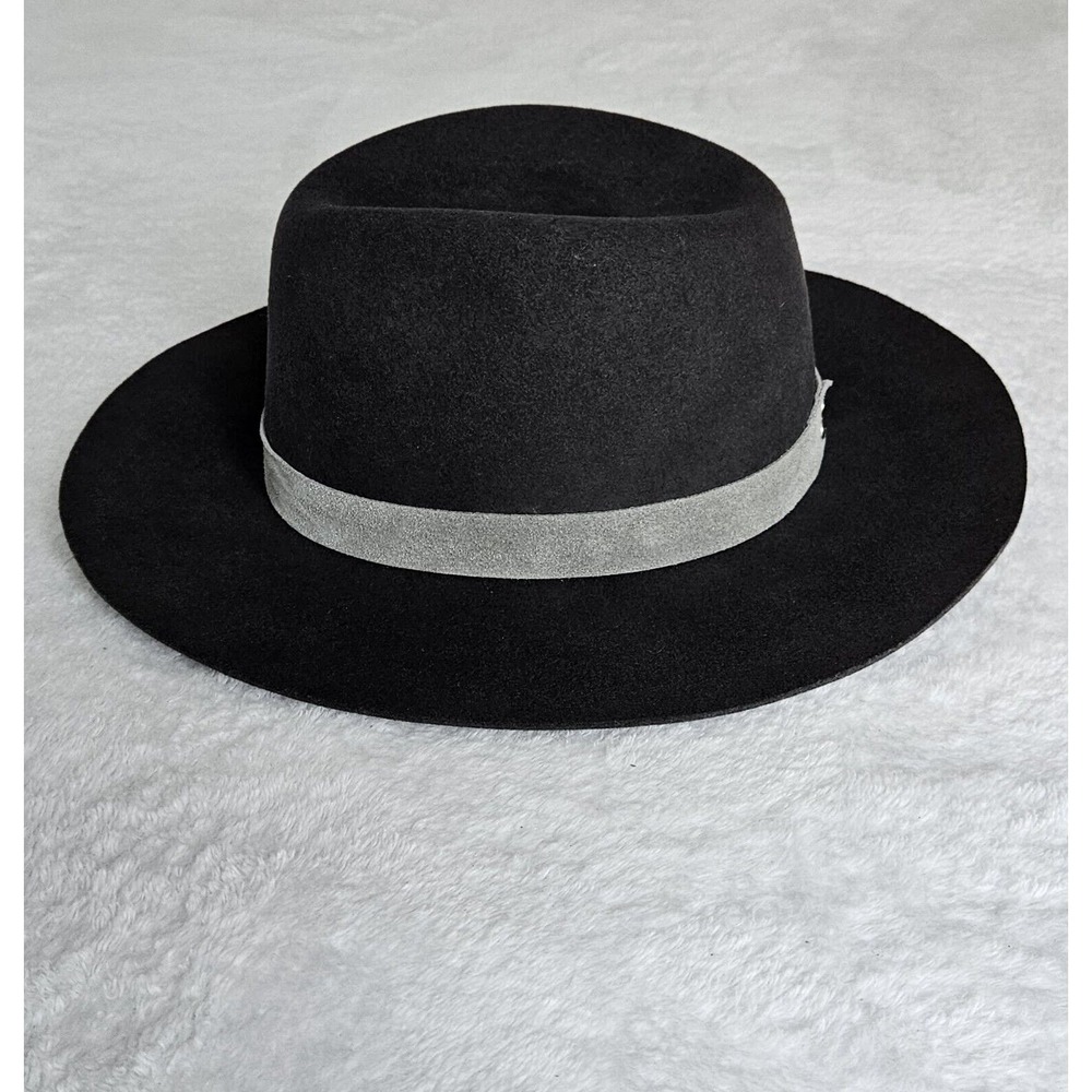 JANESSA LEONE goop fave! wool felt suede-band travel intermix fedora hat $310 m - Picture 6 of 11